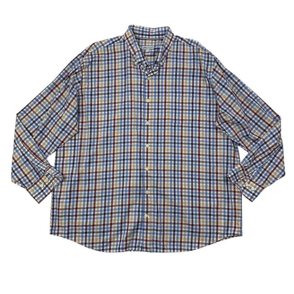 Peter Millar Shirt Mens 2XL XXL Crown Ease Langley Sport Button Down Long Sleeve